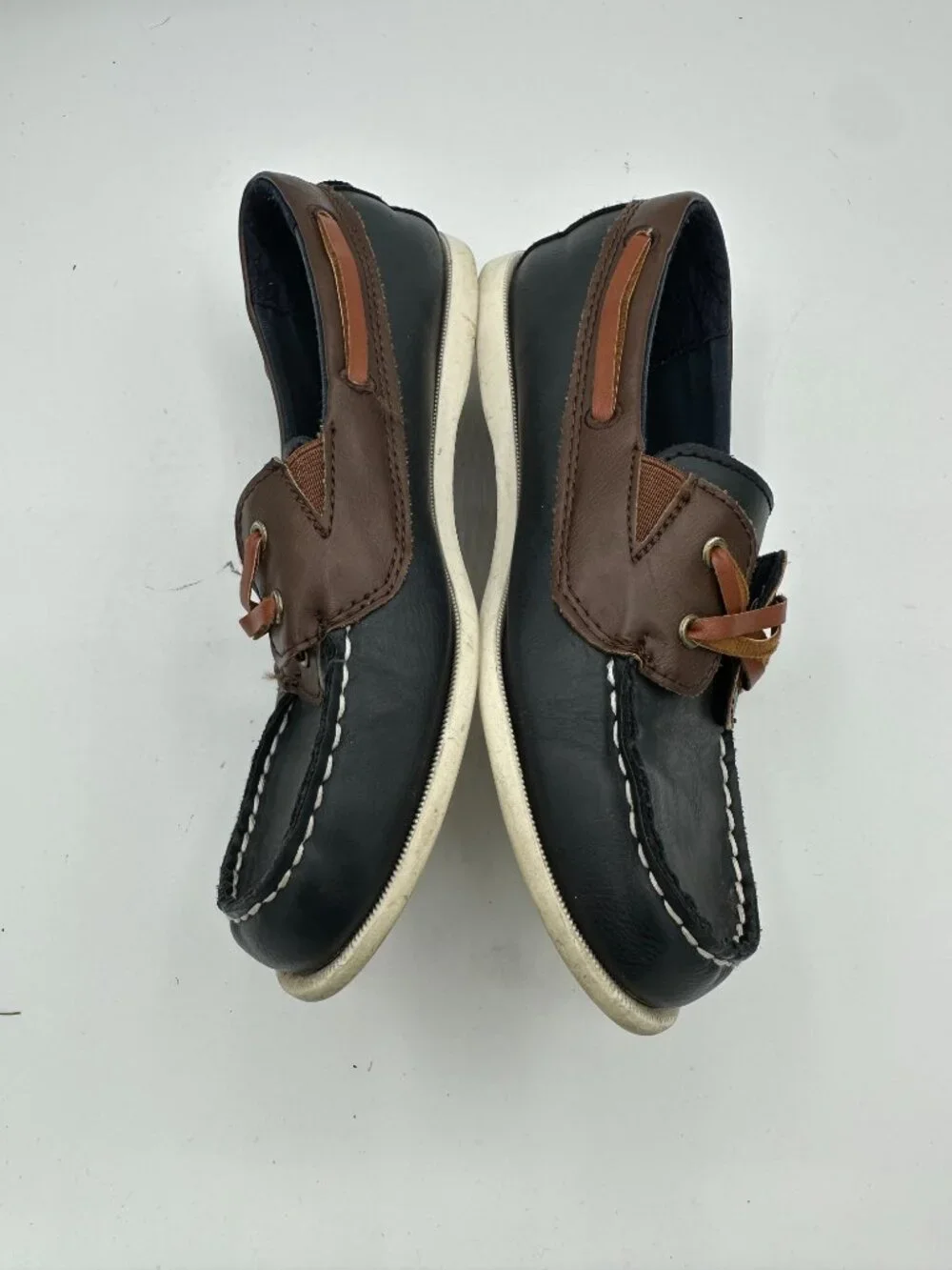 Carter's Toddler Boat Shoes Faux Leather Blue Boys Size 2